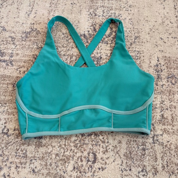 Wilo Other - WILO Active Ribbed Cross Back Sports Bra Teal Green Large